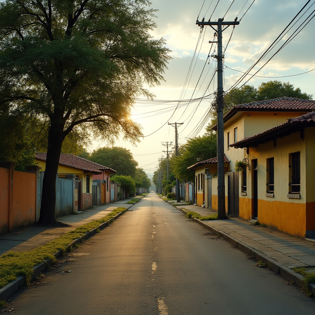 Street view of residential neighborhood in Paraguay used for market comparison analysis