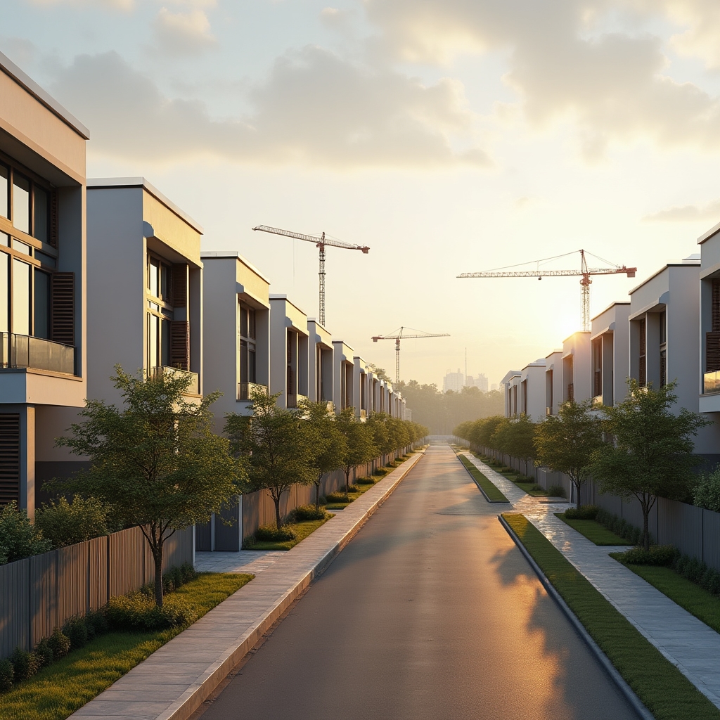 Modern residential development in northern Asunción showing new construction and urban growth patterns